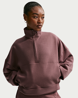 Nike 24.7 ImpossiblySoft Women's Dri-FIT Oversized 1/2-Zip Top